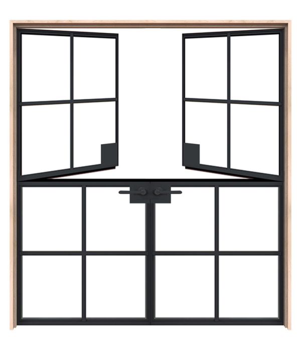 Double Exterior Metal Dutch Doors Rustica
